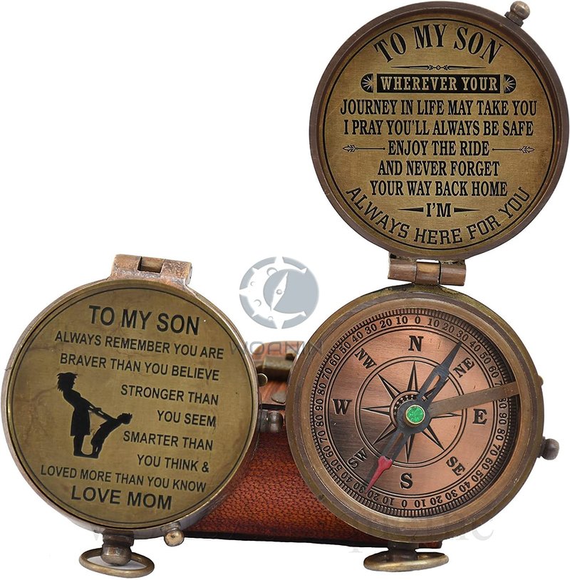 WOANIN Compass with Case/Gift for Son/to My Son Gifts/Mom to Son Gift ((to My Son))