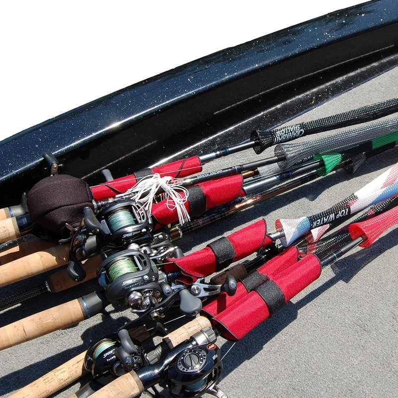 Fishing Lure Covers - 5.9" Rod Lure Wraps for Fishing Rods | Tri-Color Mixed Design