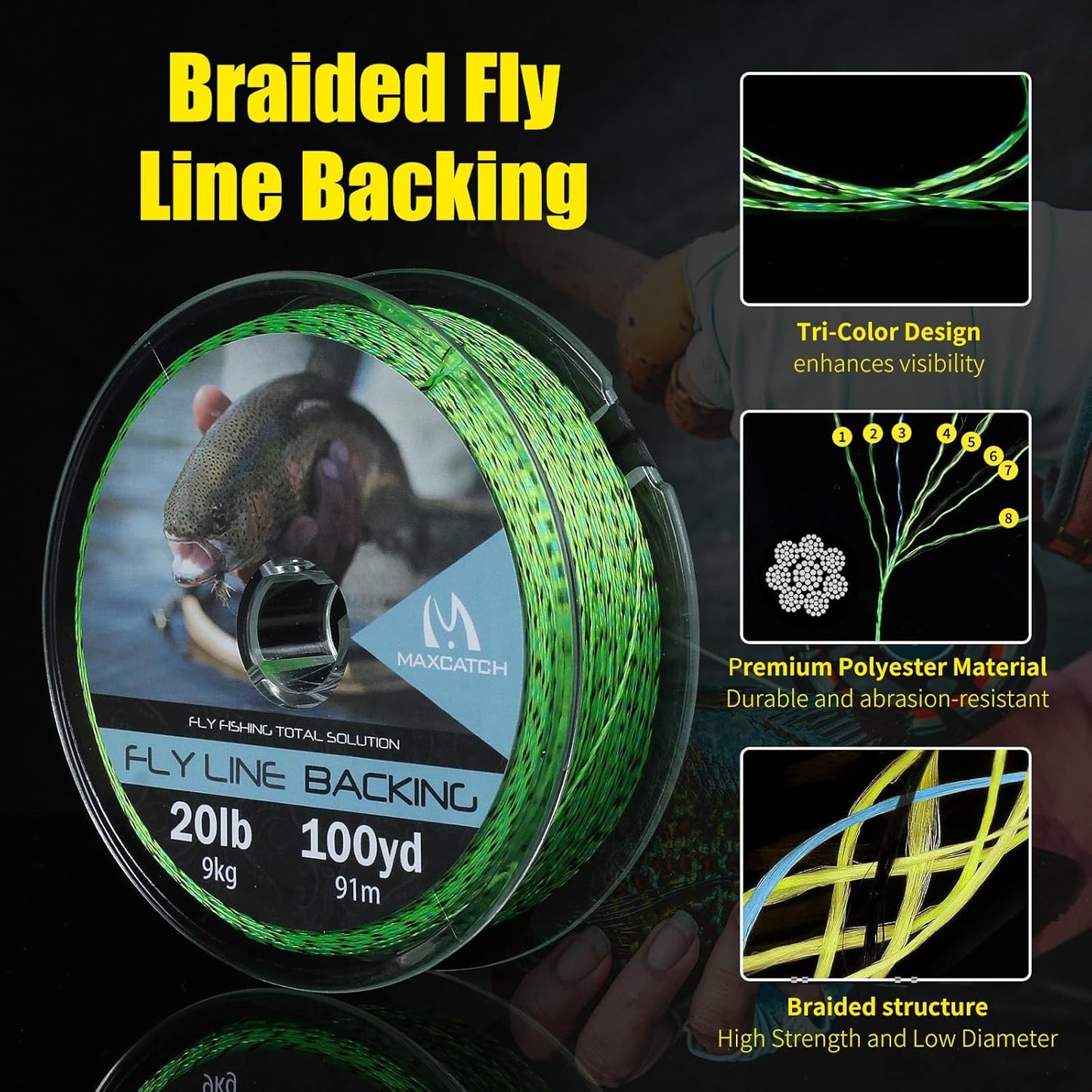 Maxcatch Fly Fishing Line Combo Kit - Weight Forward Floating Line with Welded Loops & Tapered Leader | Complete Fishing Setup
