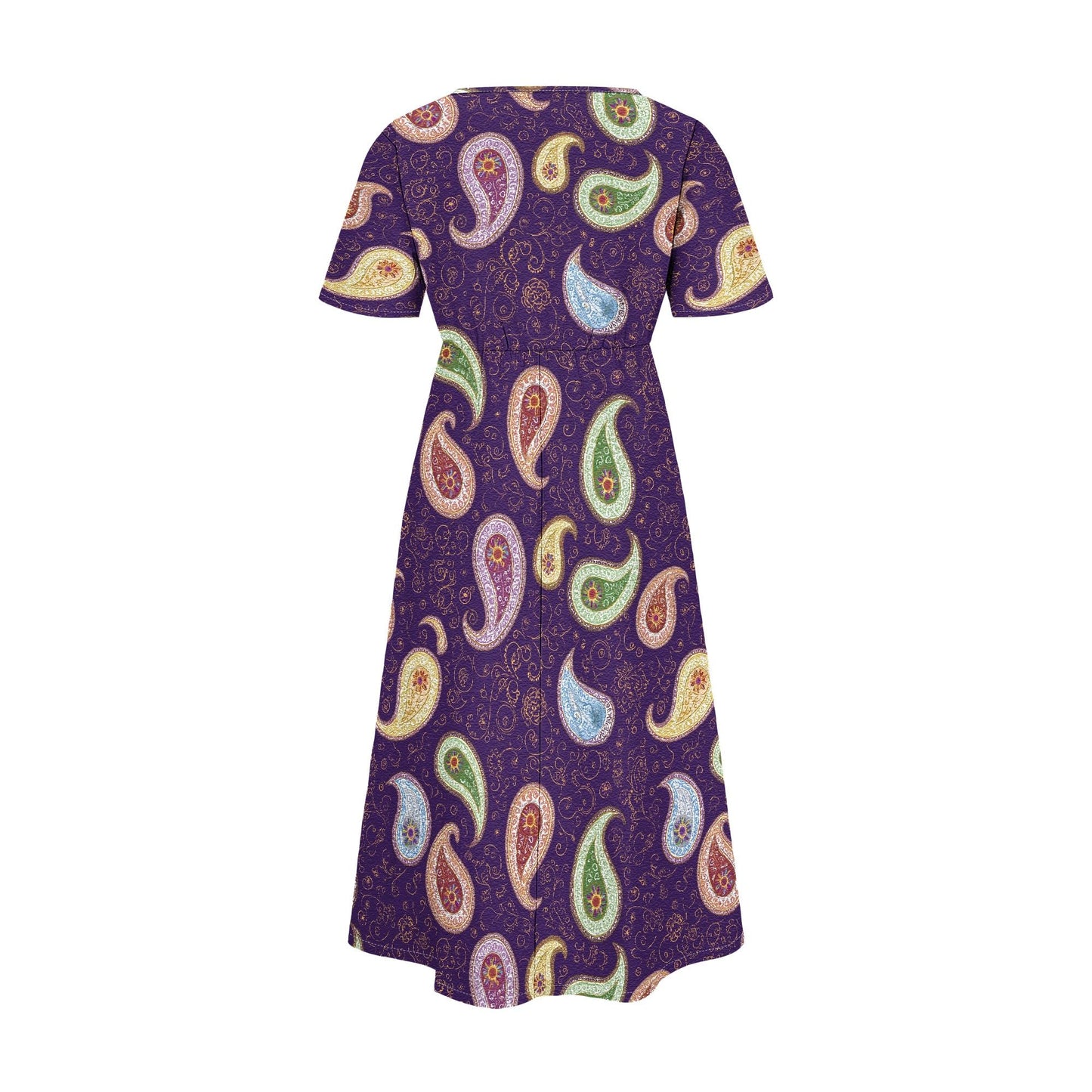 Medlor Womens Midi Dresses Casual Short Sleeves Scoop Neck Floral Print Flowy Beach Vacation Trendy Dress with Pocket for 2025 Summer