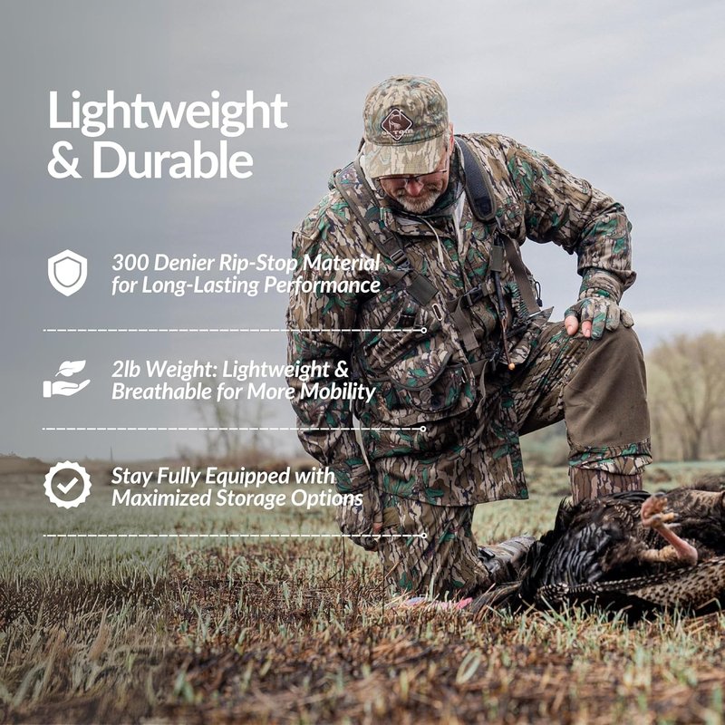 Drake Waterfowl Turkey Vest - Lightweight Easy-Rider Hunting Gear | Adjustable Fit & Durable Design
