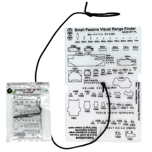 Passive Visual Range Finder Card, Compact Analog Rangefinder
