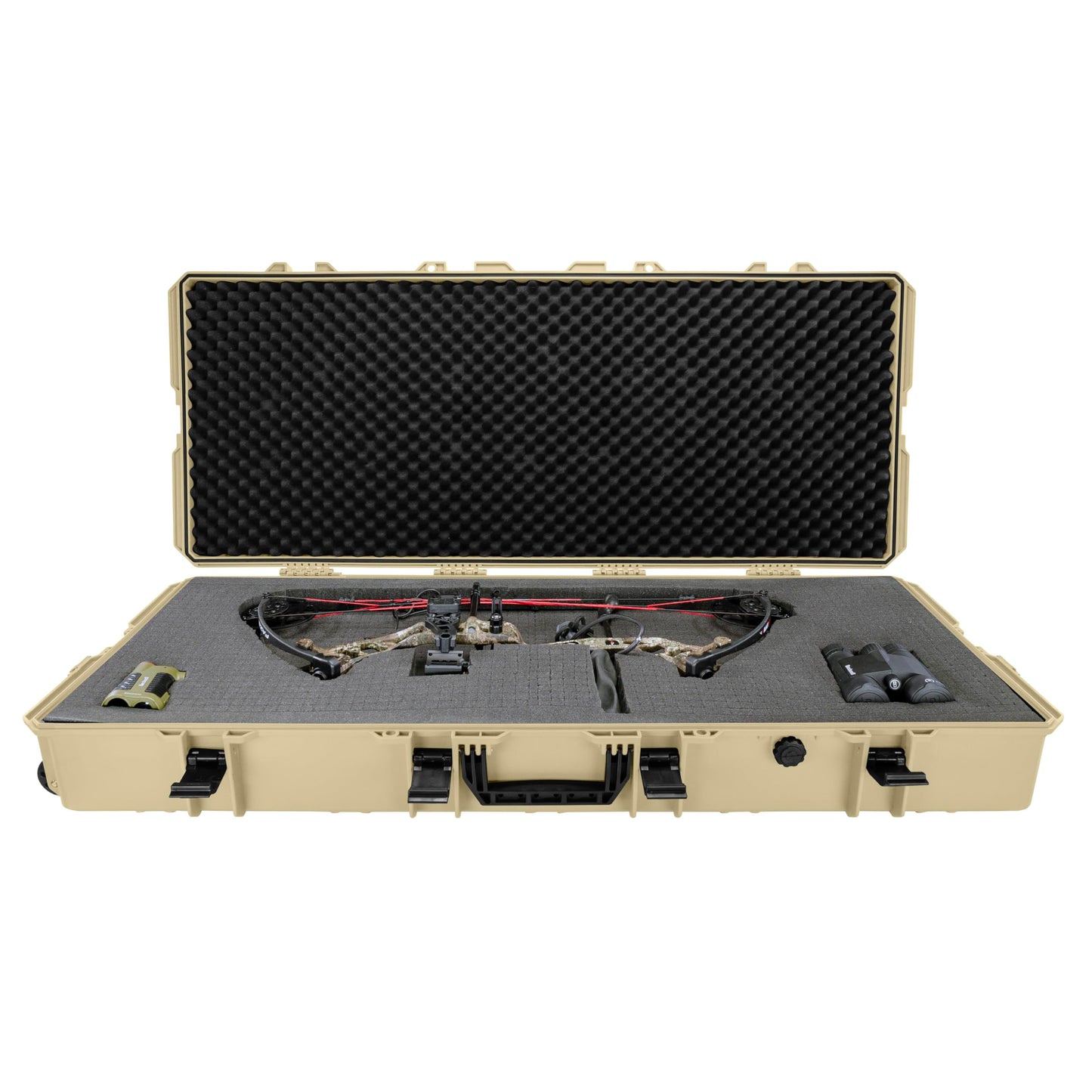 Eylar 48 Inch Intact Series Rolling Hard Rifle Case, Lightweight and Durable Stacker Design with Foam (Tan)