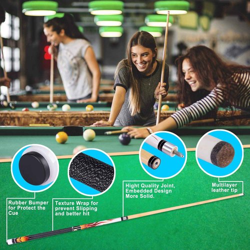 JOSHMAR Professional Pool Stick – Premium Pool Cue Made with Beautiful, Unique, Luxury Design, and the Best Canadian Hardwood Quality. Including 4 Accessories to Keep Your Pool Stick on Top Conditions