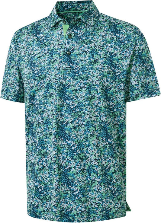 Men's Golf Shirt - Short Sleeve Moisture-Wicking Collared Polo | Performance Dry Fit Patterns