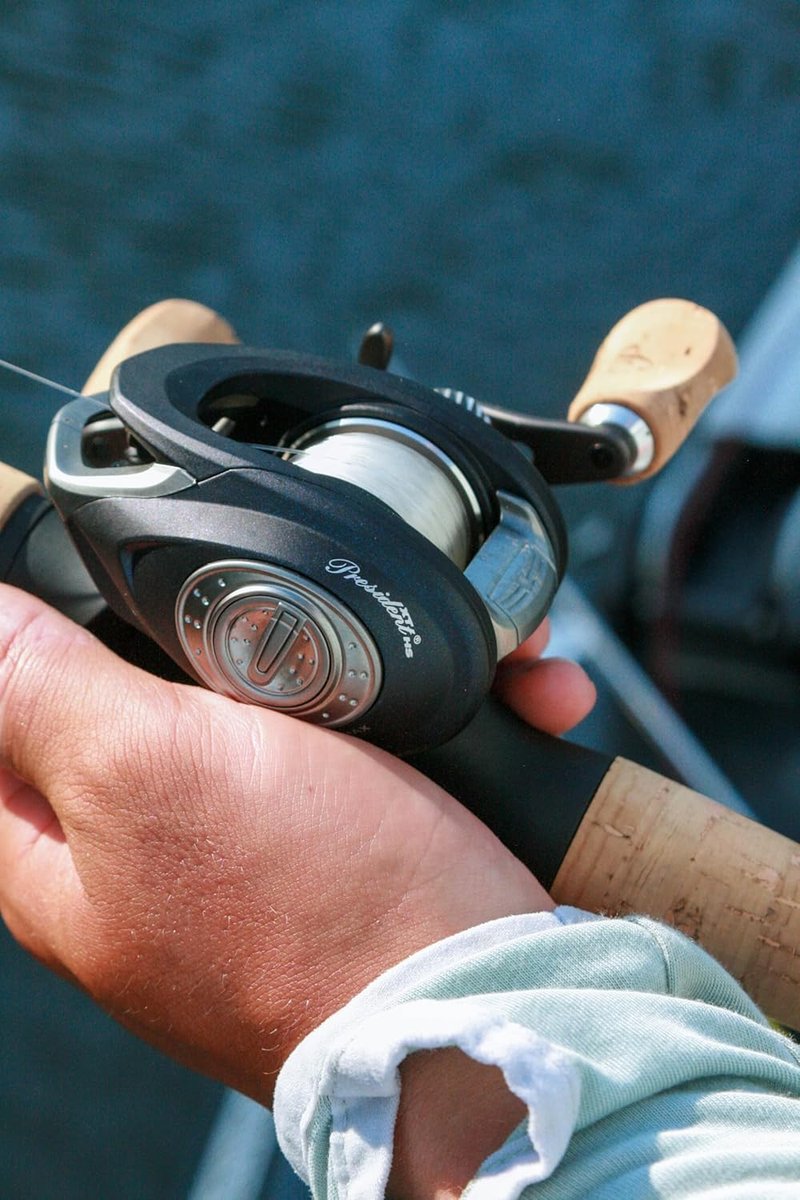 Pflueger President XT Baitcast Fishing Reel - Lightweight Low Profile Design