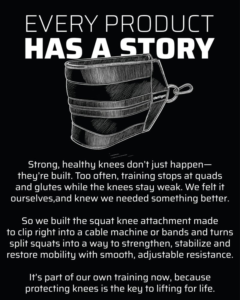 THEFITGUY Squat Knee Attachment for Cable Machine, Resistance Band & Smart Gym | Supports Deep Split Squats | Promotes Knee Strength, Ankle Mobility & Joint Stability | Home & Commercial Gym Accessory