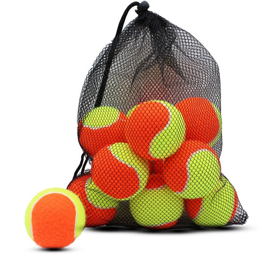 Magicorange Tennis Balls, 20 Pack 50% Low Compression Stage Tennis Ball for Beginners Youth Kids Training Practicing with Mesh Bag for Easy Transport (Orange)