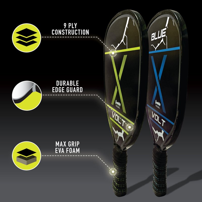 Franklin Sports Pickleball Paddle and Ball Set - 2 Player - Volt