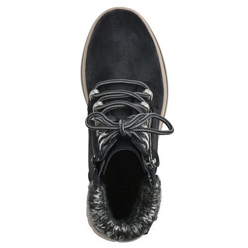 CLIFFS BY WHITE MOUNTAIN Women's Shoes Hearten City Hiker Boot, Black/Fabric, 7 W