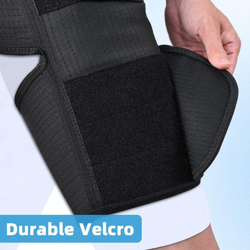 Tenbon Adjustable Hip Brace for Sciatica Pain Relief & Sacroiliac Support - Compression Wrap for Hamstring, Hip Flexor, Groin Injuries, Thigh Stabilizer - SI Joint Belt for Men & Women (XXL/Left)