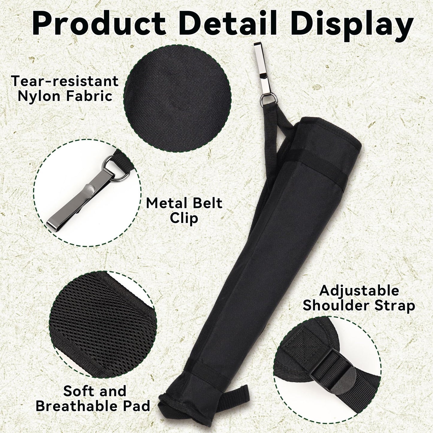 NEATABY Archery Arrow Quiver Holder, Side Hip Arrows Bag, Hip Quivers Adjustable Arrow Backpack Bag Holder for Target Archery Crossbow Compound Recurve Bow Practicing Hunting, Black