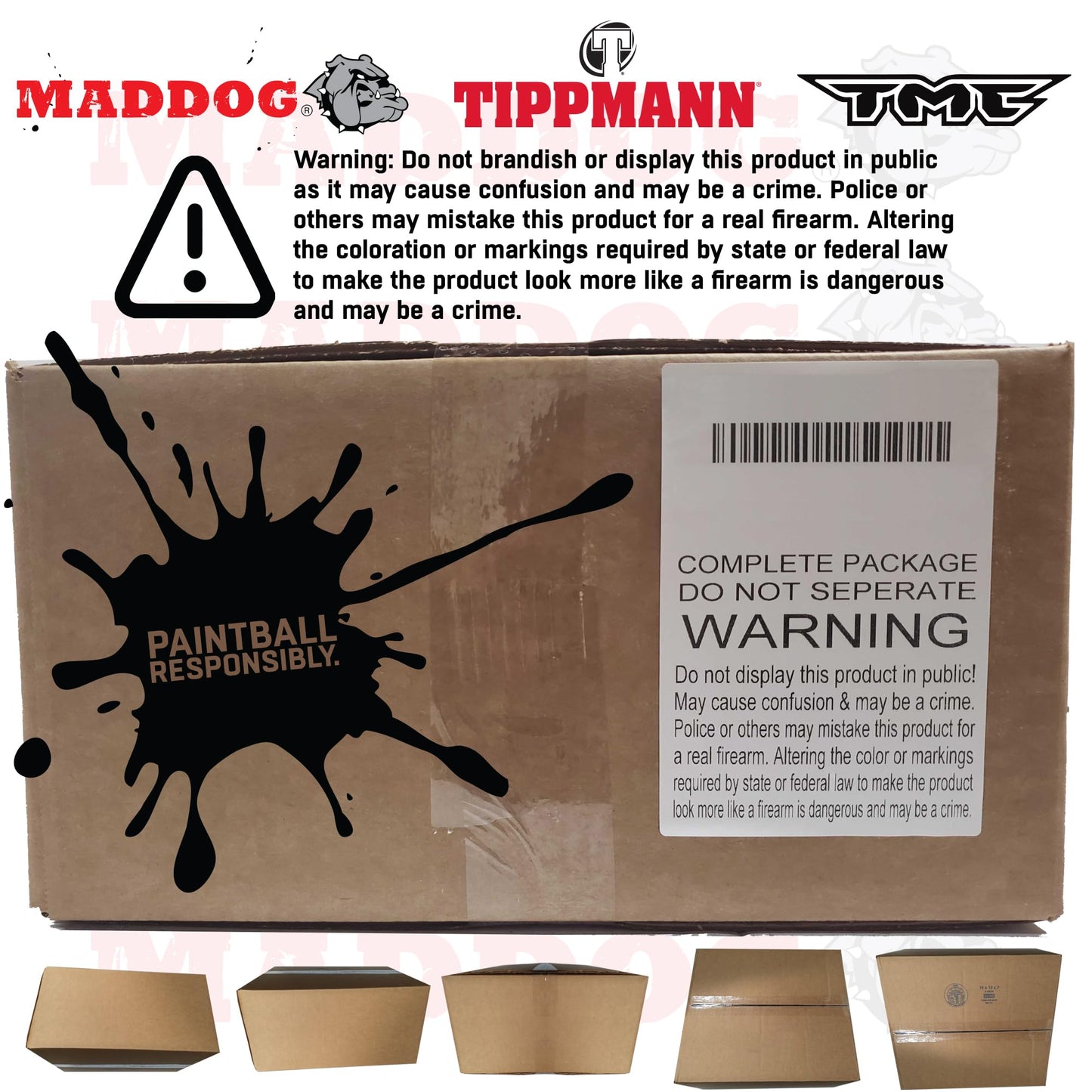 Maddog Tippmann TMC MAGFED Silver HPA Paintball Gun Marker Starter Kit - Tan