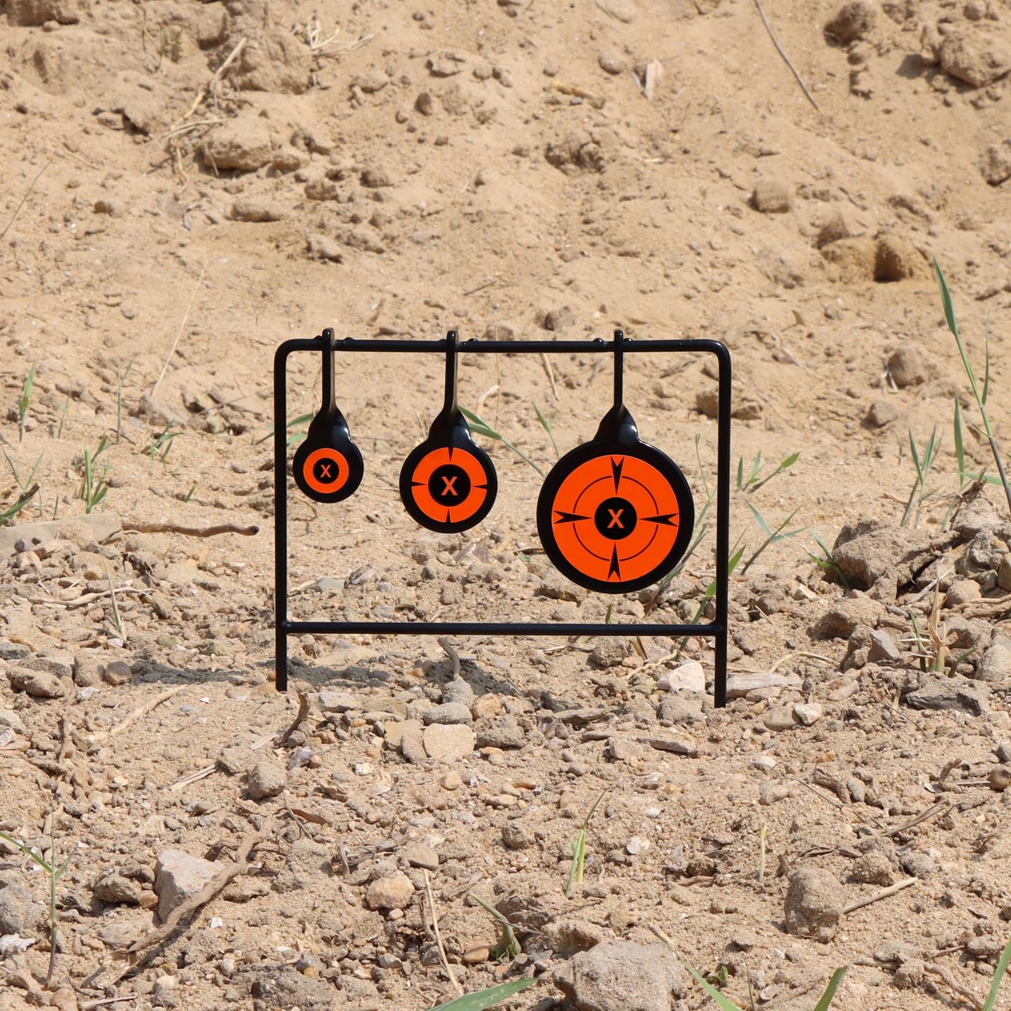 Highwild Triple Gong Spinner Target - Rated for .22 Rimfire Rifles and .22 Handguns - No Assembly Required