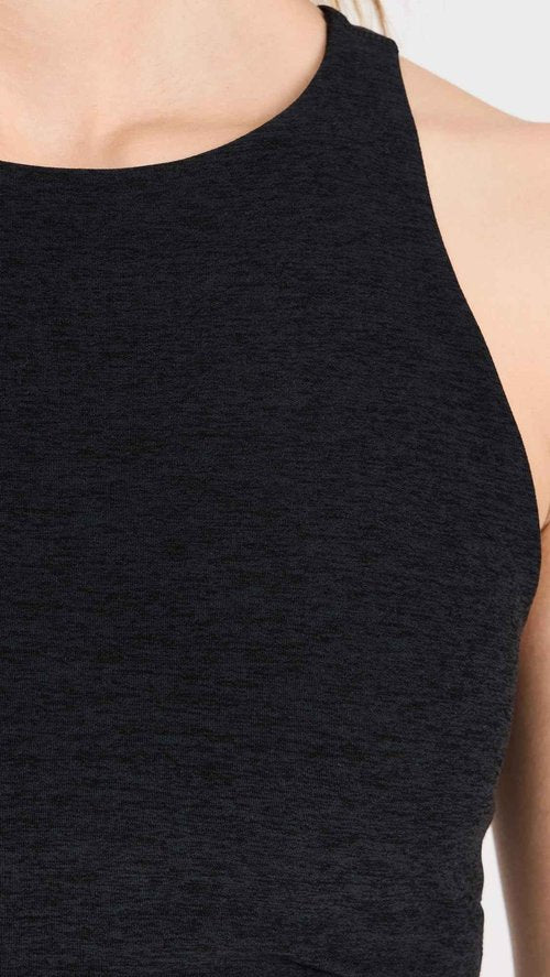 Beyond Yoga Women's Spacedye Refocus Cropped Tank, Darkest Night, M