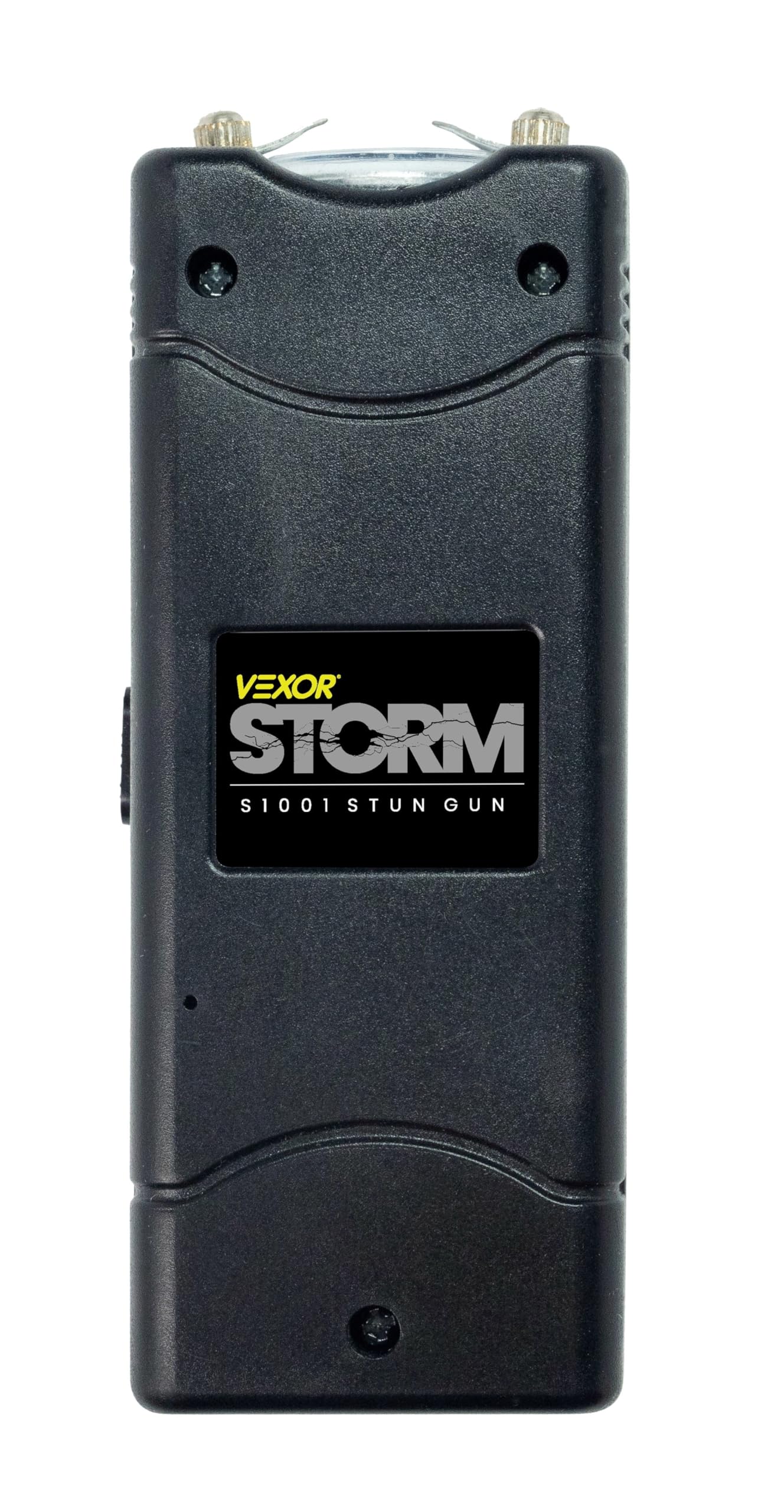 Vexor Storm Mini S1001 Personal Safety Device - Compact Rechargeable with LED Light - USB Charging - Pocket Size - Safety Lock - Includes Training Guide, Steel Gray