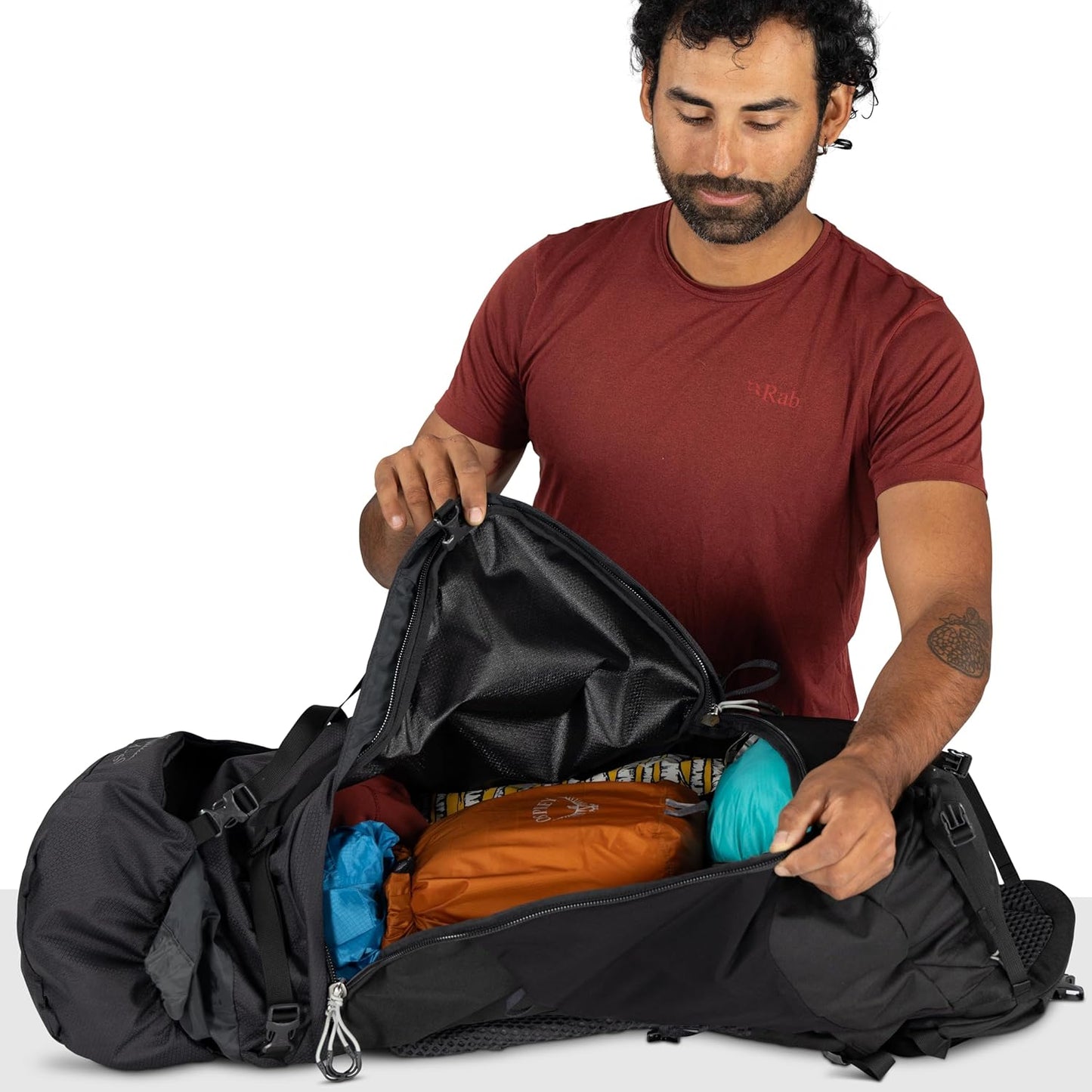 Osprey Kestrel LT 65L Men's Backpack - Lightweight Waterproof Hiking & Camping Bag | Rays Blue