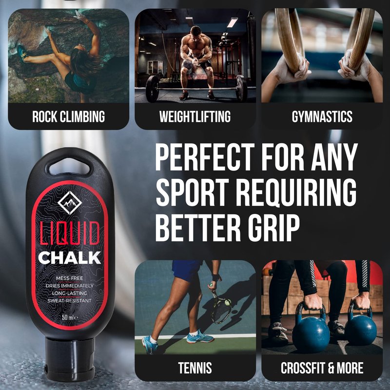 SURVIVOR Liquid Chalk for Rock Climbing, Weight Lifting, Gymnastics - Liquid Grip for Workout Training - Climbing Chalk & Lifting Chalk for Weightlifting - Liquid Gym Chalk (250ML)