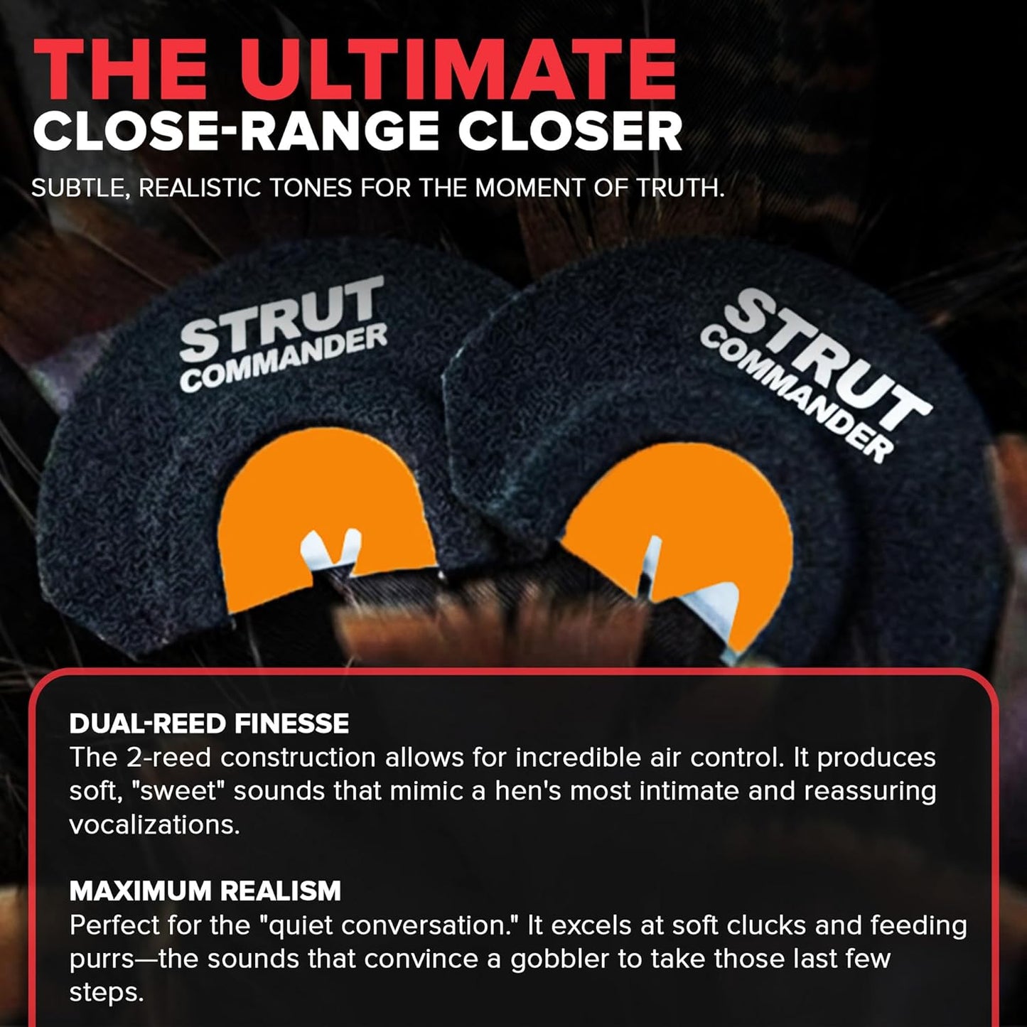Turkey Mouth Call - Strut Commander Game Calling Accessory for Hunters | Premium Quality Sound