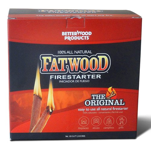 BetterWood Products 5 Pound and 10 Pound Fatwood Natural Pine Fire Starter Pack Non-Toxic Water Repellent Set for Campire, BBQ, or Pellet Stove