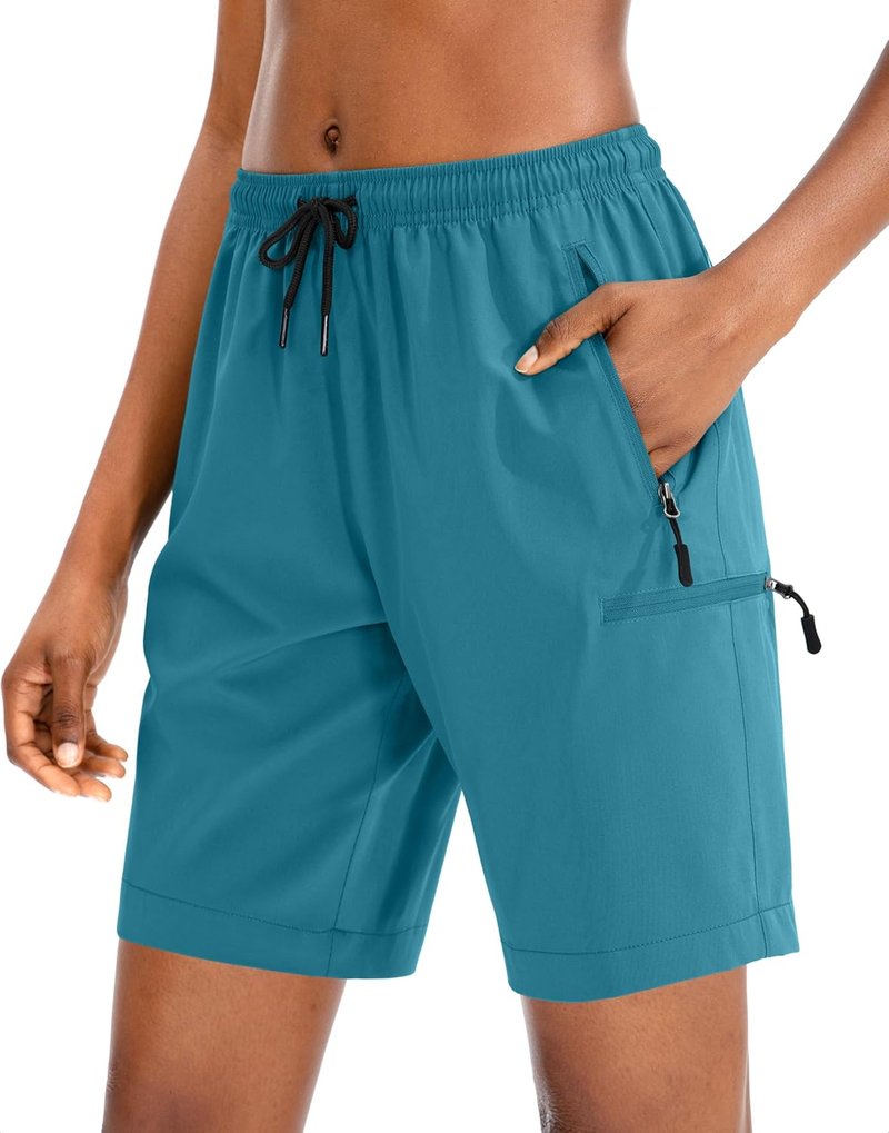 Women's Hiking Cargo Shorts - Quick Dry Lightweight Summer Shorts with Zipper Pockets | Available in 5'', 7'', 9'' Sizes