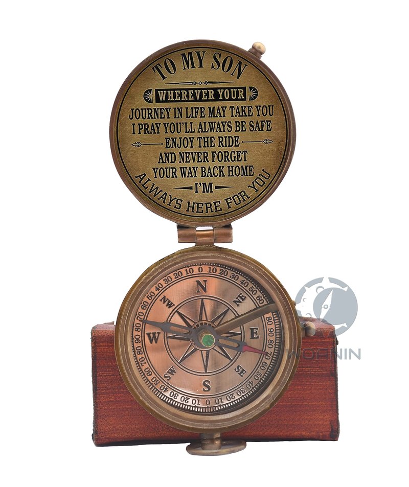 WOANIN Compass with Case/Gift for Son/to My Son Gifts/Mom to Son Gift ((to My Son))