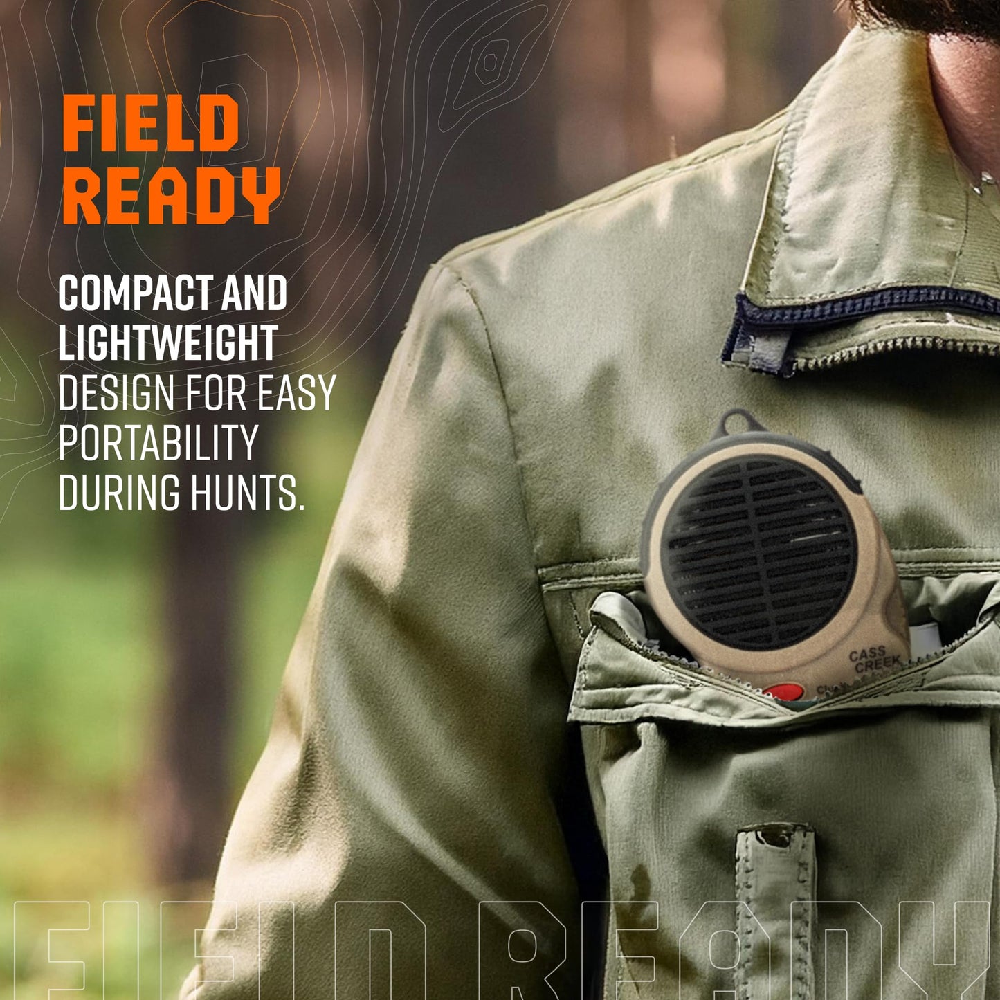 Cass Creek Ergo Electronic Turkey Call, Compact Hunting Caller with Authentic Digital Sounds, Loud and Portable Game Call for Beginners and Experts
