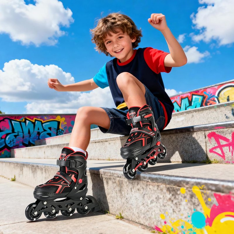 Torinx Inline Skates for Kids | Adjustable Light-Up Roller Skates for Ages 5-12 - Perfect for Beginners