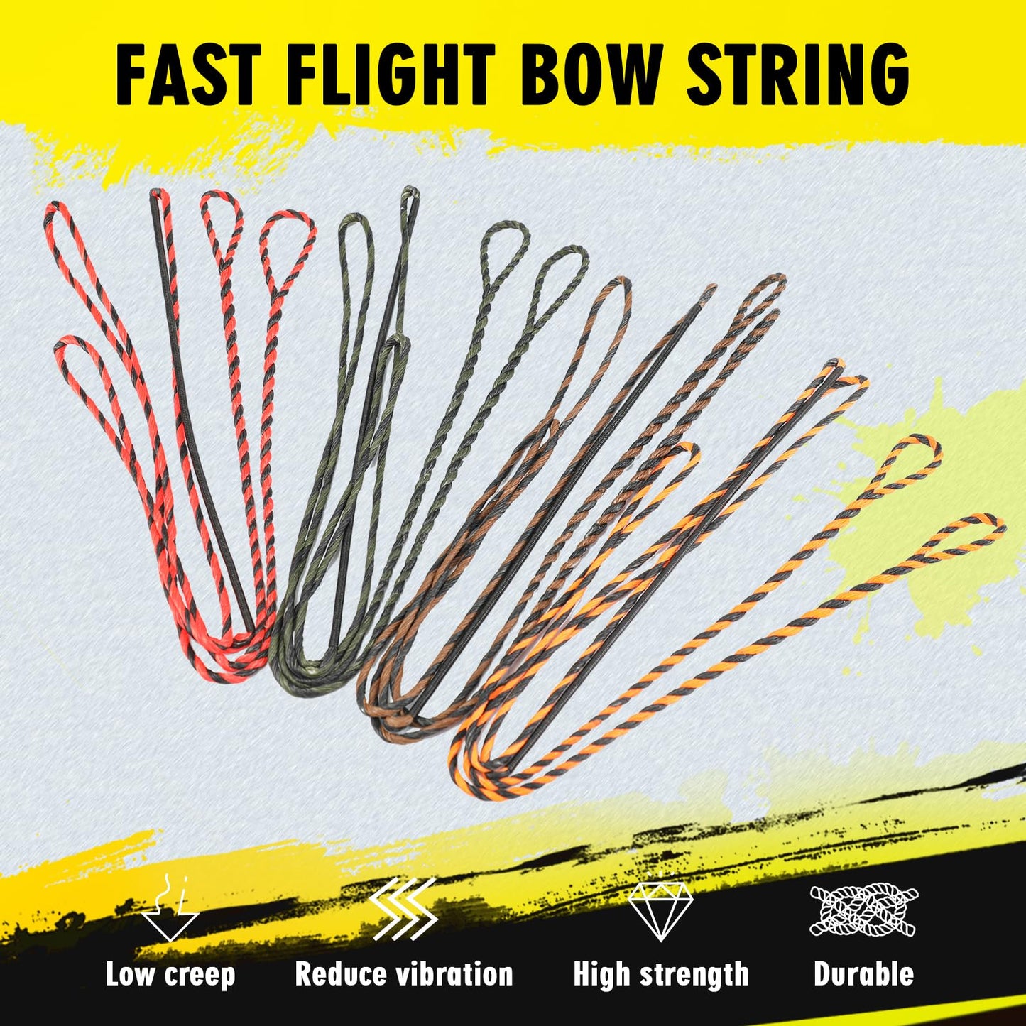 LWANO D97 Flemish Twist Bow String, 54-70in, 16 Strands