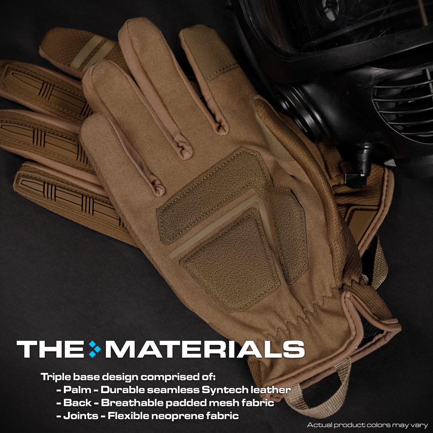 Glove Station - Impulse Guard Tactical Gloves for Men - Touch Screen Gloves Working Gloves Ideal for Sports & Outdoors, Motorcycle and Hunting - Tan, Small