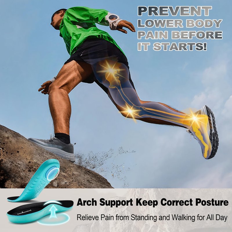 Men's Orthopedic Breathable Sports Shoes: Plantar Fasciitis Orthotic Heel Spur Foot Heel Pain Relief Trail Sneakers, Arch Support Comfortable Trekking Athletic Standing Walking Shoes Grey Size 11