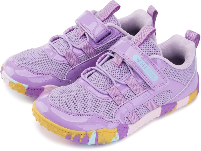 WHITIN Wide Barefoot Shoes for Little Kids Girls Boys Sneakers Size 13 Zero Drop Tennis Walking Running Fashion Slip-Resistant Colorful Purple 31