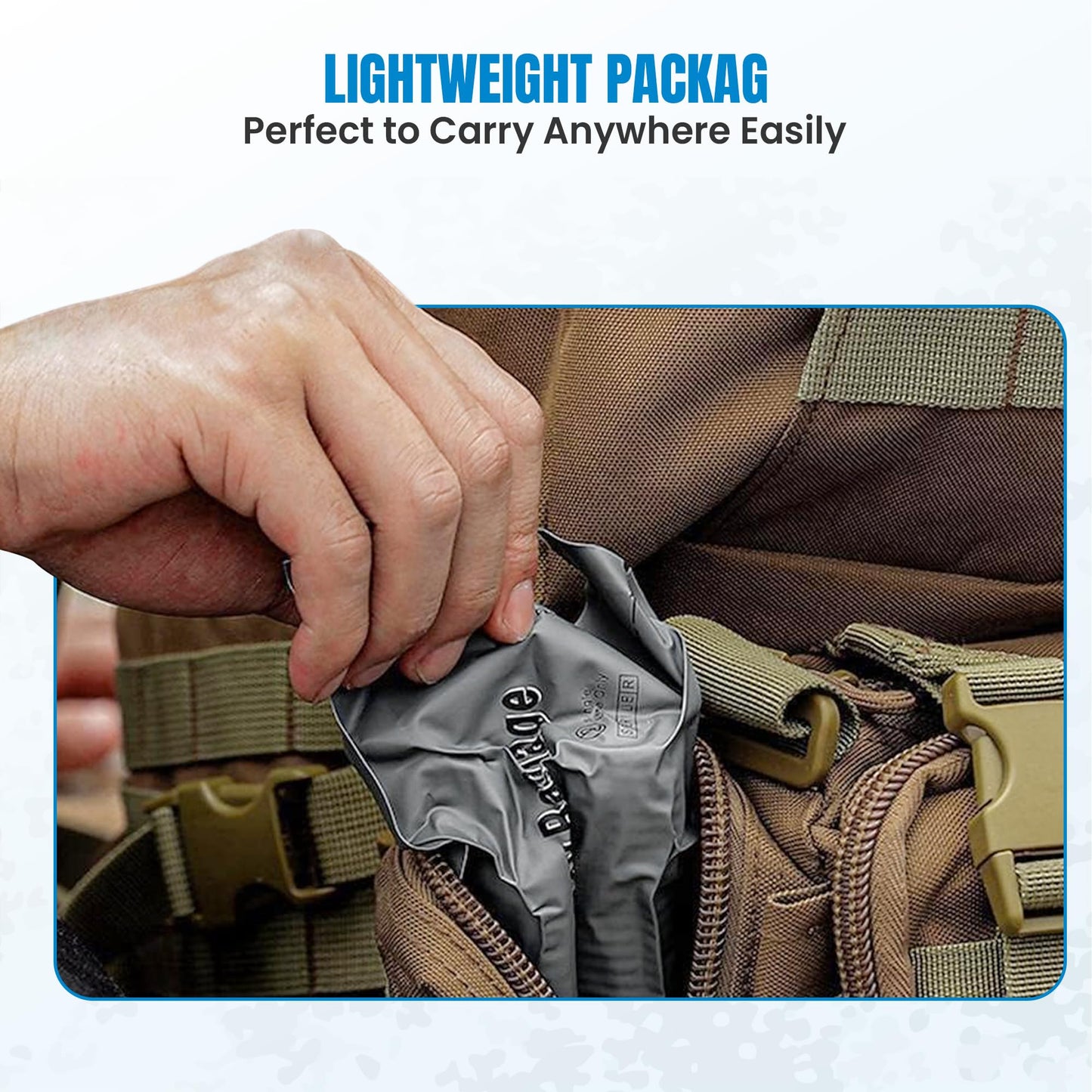 Primacare WB-7706 5-Pack Israeli Bandages – 6" Emergency Trauma Wound Dressing, Vacuum-Sealed, Sterile, Bleeding Control for First Aid, Tactical, Military, EMT & Survival Kits