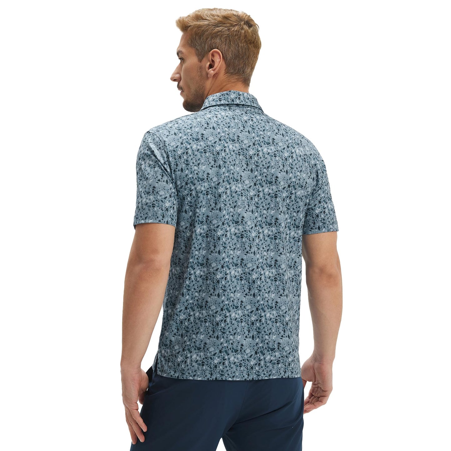 M MAELREG Golf Shirts for Men Dry Fit Print Patterns Performance Moisture Wicking Mens Polo Shirts Short Sleeve