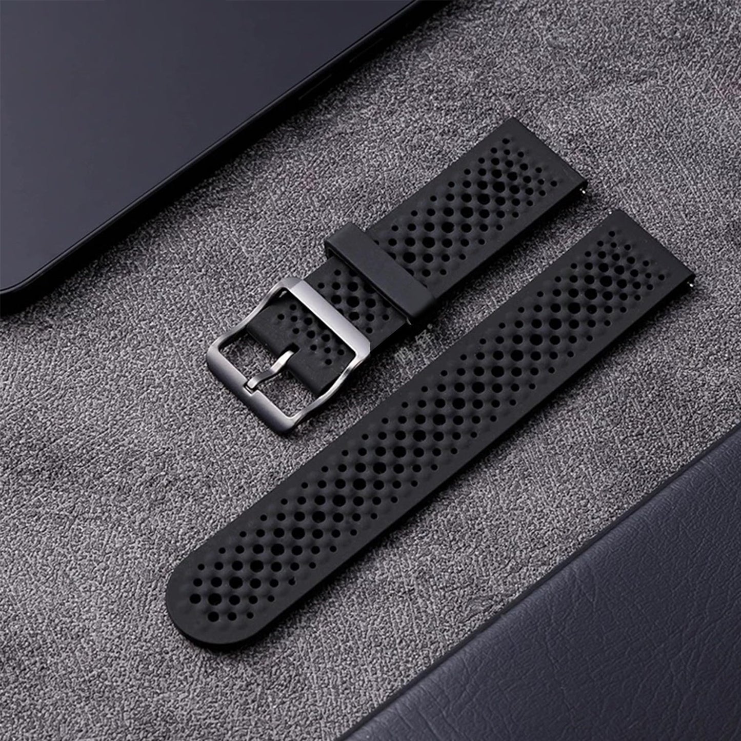 Lamshaw Compatible with Cubitt Viva Pro Smart Watch Band, Quick Release Sport Strap Watchband Compatible for Cubitt Viva Pro, Viva, Aura Pro, Aura Smart Watch (Black)