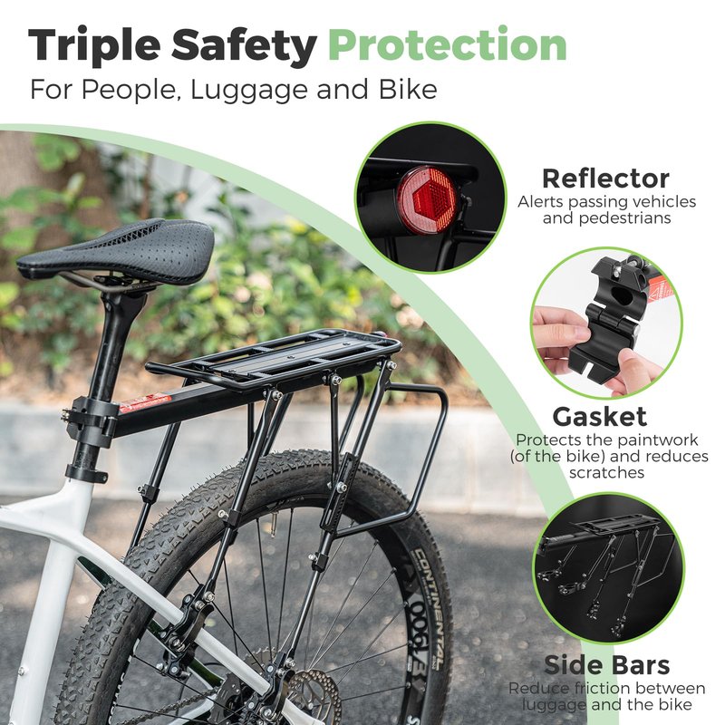 ROCKBROS Rear Bike Rack Quick Release Mountain Bike Rear Rack Aluminum Alloy Bike Cargo Rack