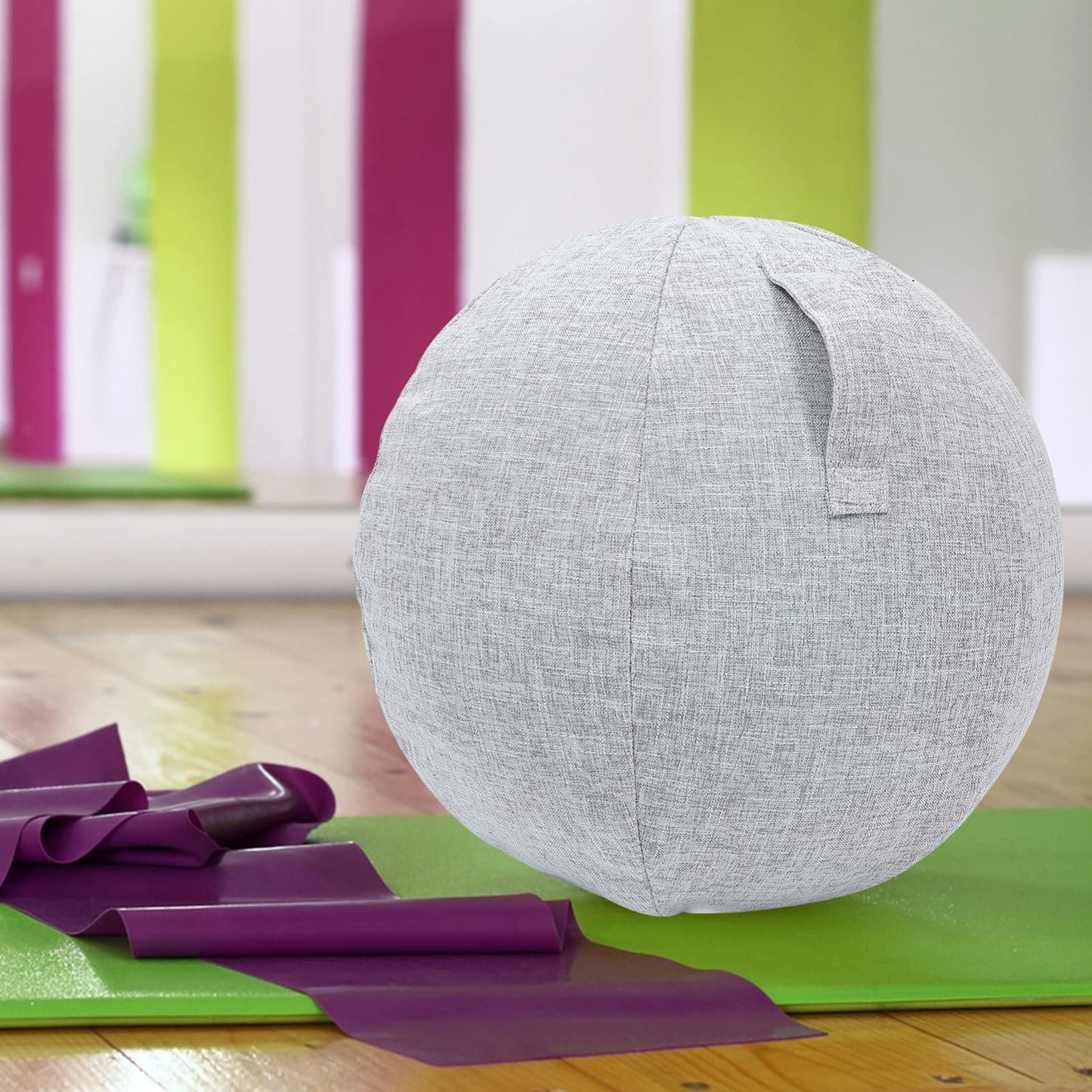 Veemoon Yoga Ball Covers Balance Ball Covers Stability Ball Projector for Office Home Gym Without Yoga Ball Gray 55cm (Random Color)