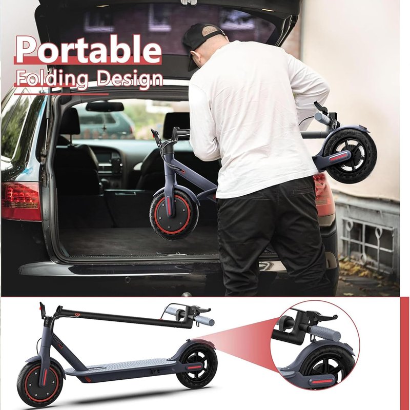 MAXSHOT Electric Scooter for Adults - 350W Motor, 21-28 Miles Range | 8.5/10/14" Tires, Dual Suspension