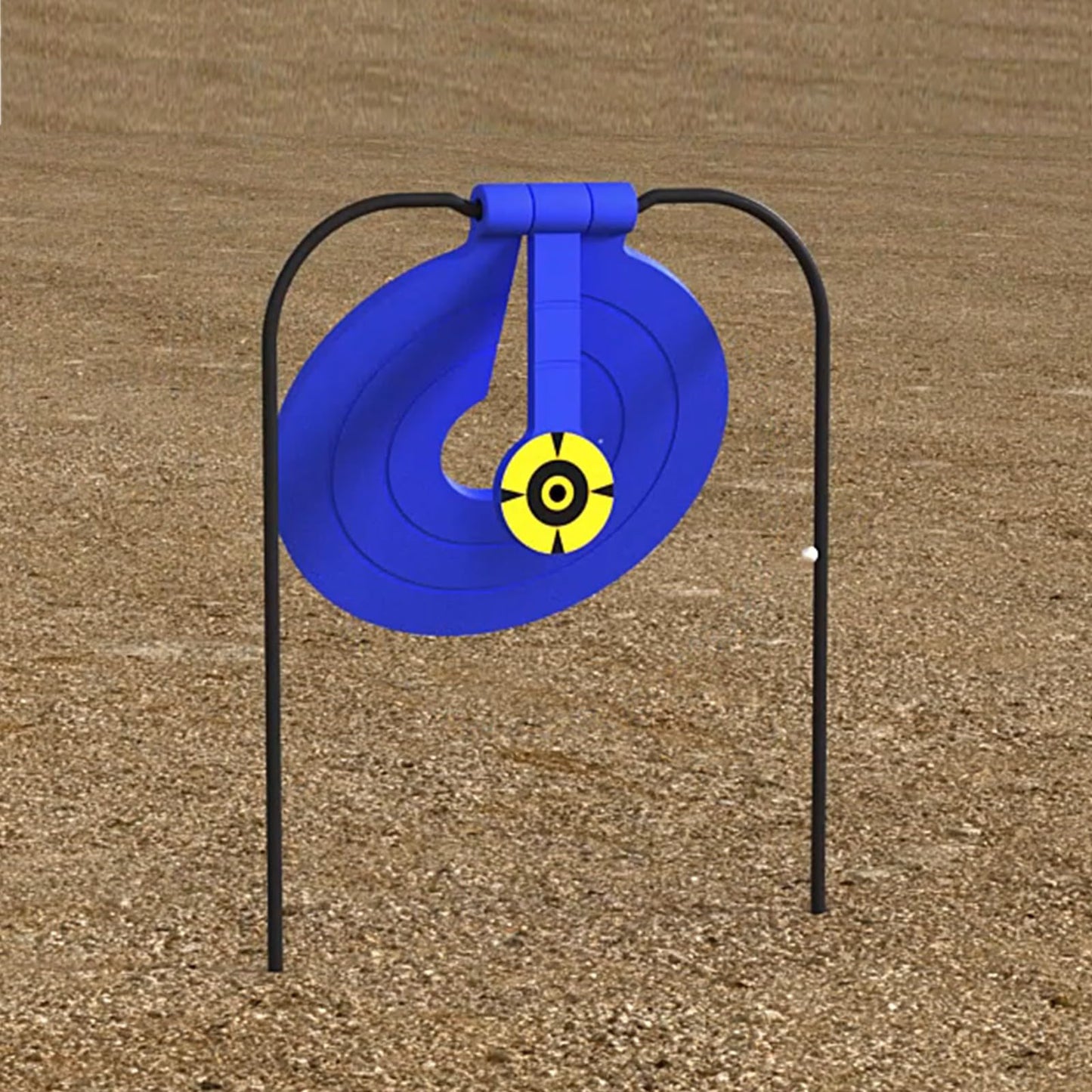 Atflbox Two in One Self-Healing Resetting Target, 8 Inch Gong High Caliber Spinner Target, Shooting Targets for Rifle, Pistol, Airgun, Handgun (Blue)