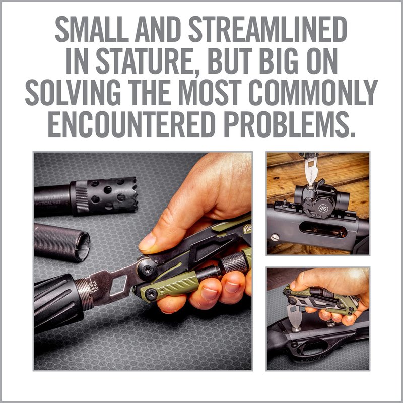 Real Avid CORE Shotgun Multi Tool – Compact Shotgun Tool Kit with Choke Tube Wrench, Scope Adjuster, Pin Punches, Hull Extractor & EDC Utility Tools for Hunting, Trap & Skeet Shooting