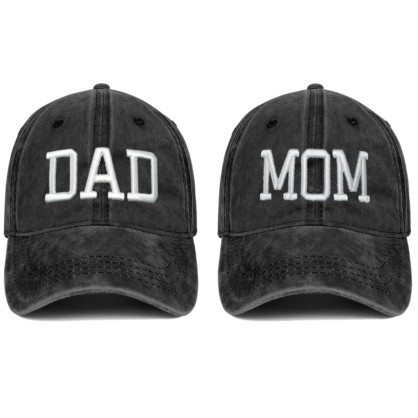 CMEPCBG Mom and Dad Hats Fathers Day Dad Mom Gifts Hat Embroidered Adjustable Baseball Caps Gift for Couples Parents