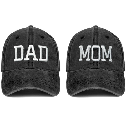 CMEPCBG Mom and Dad Hats Fathers Day Dad Mom Gifts Hat Embroidered Adjustable Baseball Caps Gift for Couples Parents