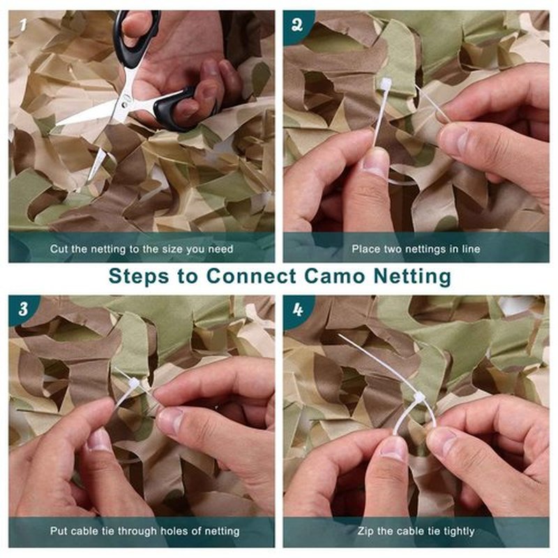 iunio Camo Netting Camouflage Netting, Camo Net Bulk Roll Camouflage Mesh Nets for Hunting Blind Deer Stand Military Party Decorations Sunshade Shooting (19.68ft*19.68ft/6m*6m, Brown Camo)