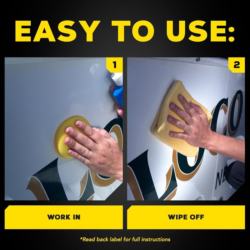 Meguiar's Marine/RV One Step Cleaner Wax - Easy-to-Use Boat & RV Wax for Color Restoration | 1 Gallon