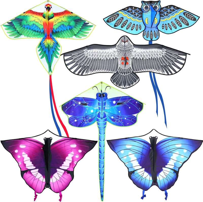 Large Butterfly Kite - Easy to Fly for Kids & Adults | 6 Pack - Perfect for Outdoor Games & Beach Activities
