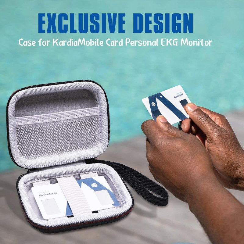 LTGEM Case Compatible with KardiaMobile Card Personal EKG Monitor, Gray