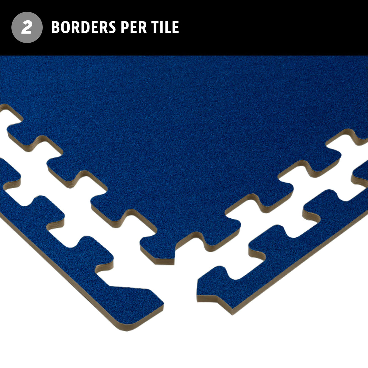 We Sell Mats 3/8 Inch Thick Interlocking Foam Carpet Tiles Durable Carpet Squares Anti Fatigue Support for Home Office or Classroom Use, 24 in x 24 in