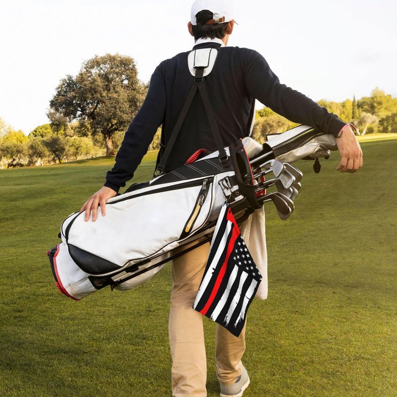 Nuzjahu Mexican Serape Blanket Stripes Large Golf Towels 24" X 16.1" with Carabiner Clip Microfiber Waffle Pattern Towels for Golf Bags Super Absorbent Towel for Men and Women