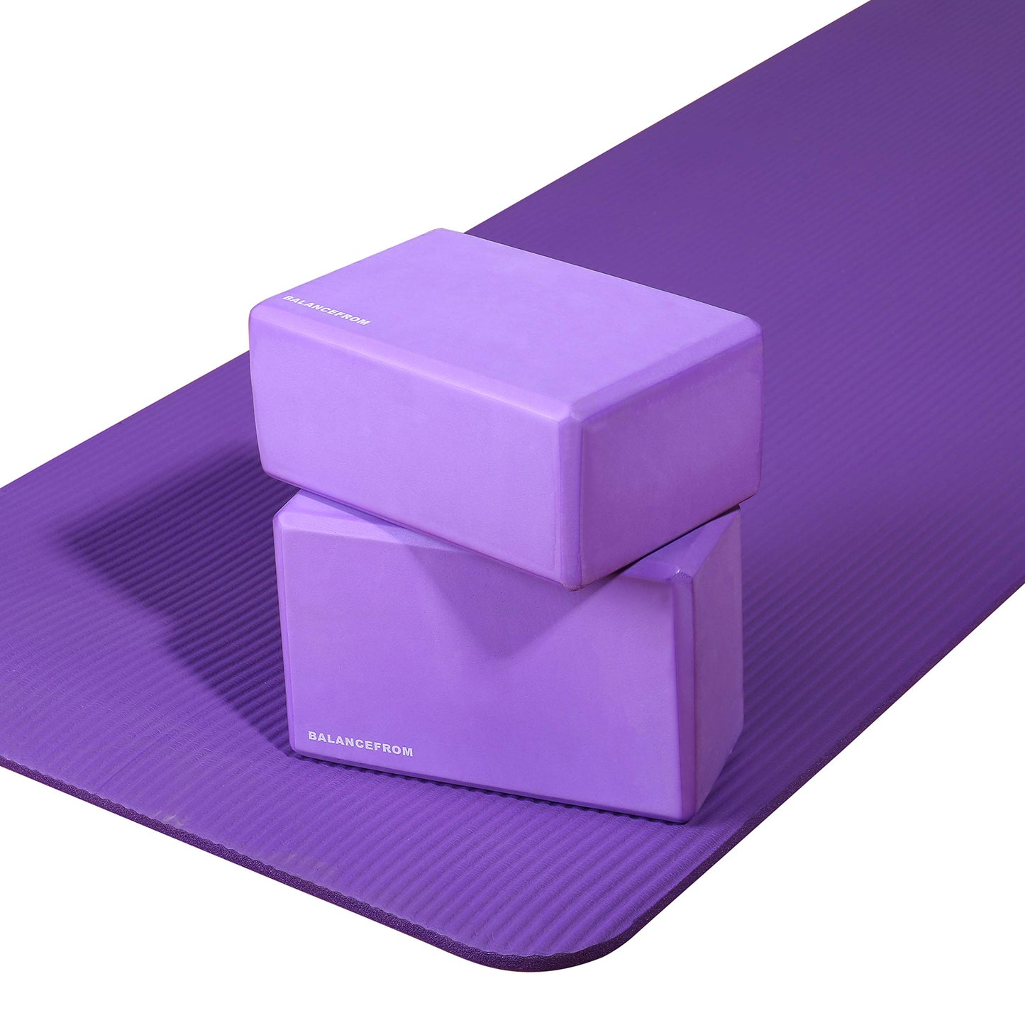 Signature Fitness All Purpose 1/2-Inch Extra Thick High Density Anti-Tear Exercise Yoga Mat with Carrying Strap, Purple