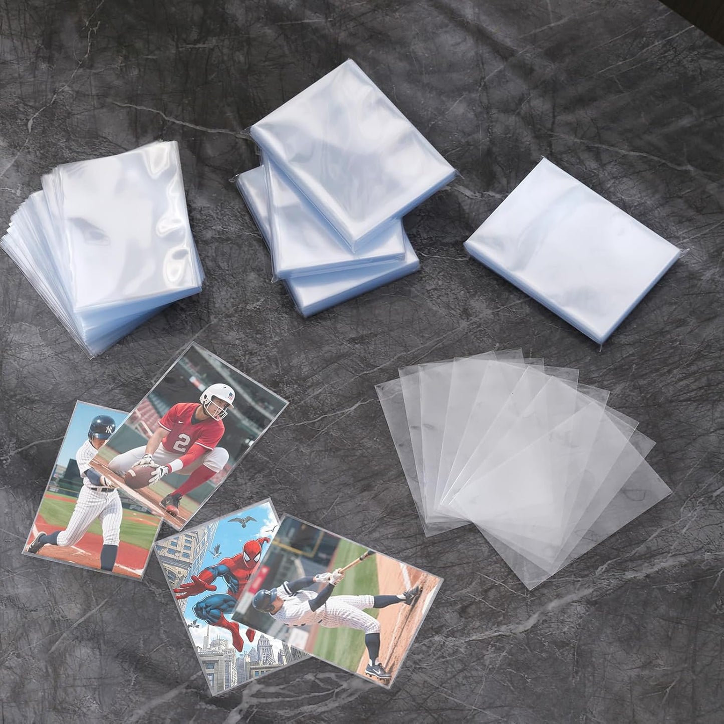 Empsun Clear Penny Soft Trading Card Sleeves - 600 Count Protectors for Sports & TCG Cards
